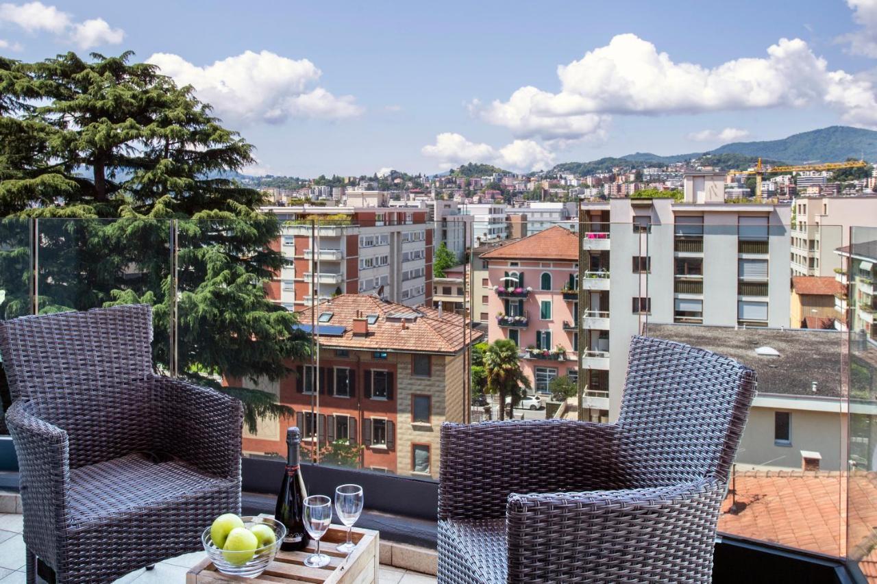 Panoramic Penthouse - Happy Rentals ลูกาโน ภายนอก รูปภาพ